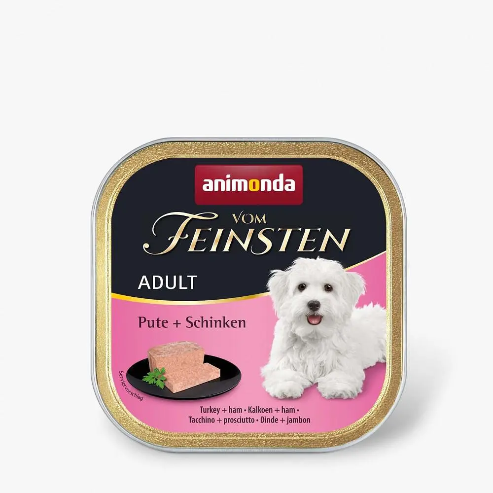 Вологий корм для собак Animonda Vom Feinsten індичка та шинка, 150 г