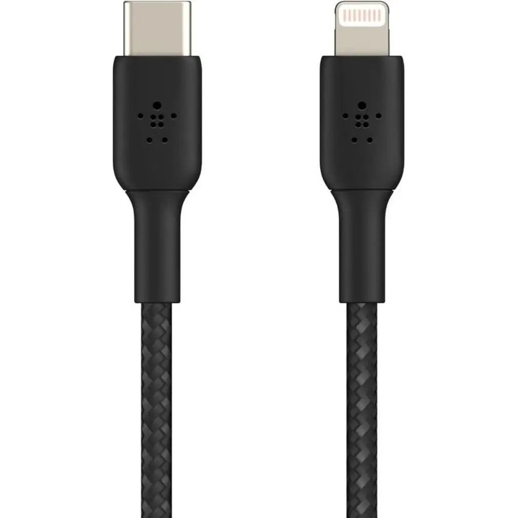 Кабель Belkin Boost Up Charge Braided USB-C to Lightning 1м Black (CAA004BT1MBK) [158800] - фото 2