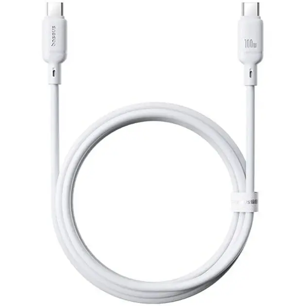 Кабель Baseus Silky Series Cable Type-C to Type-C 100W 1m P10377704213-00 White - фото 3