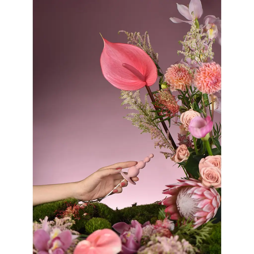 Анальна пробка Qingnan No.8 Mini Vibrating Anal Bead 12 см (рожевий) - фото 4