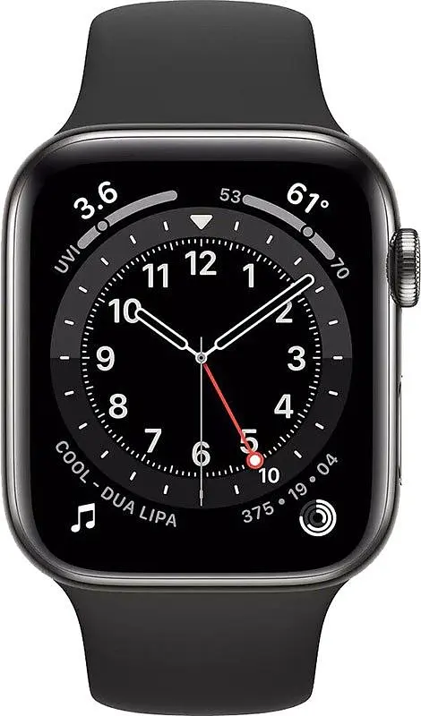 Смарт-часы Apple Watch Series 6 GPS + Cellular 44mm Graphite Stainless Steel Case with Black Sport Band [M07Q3] [51088] - фото 2