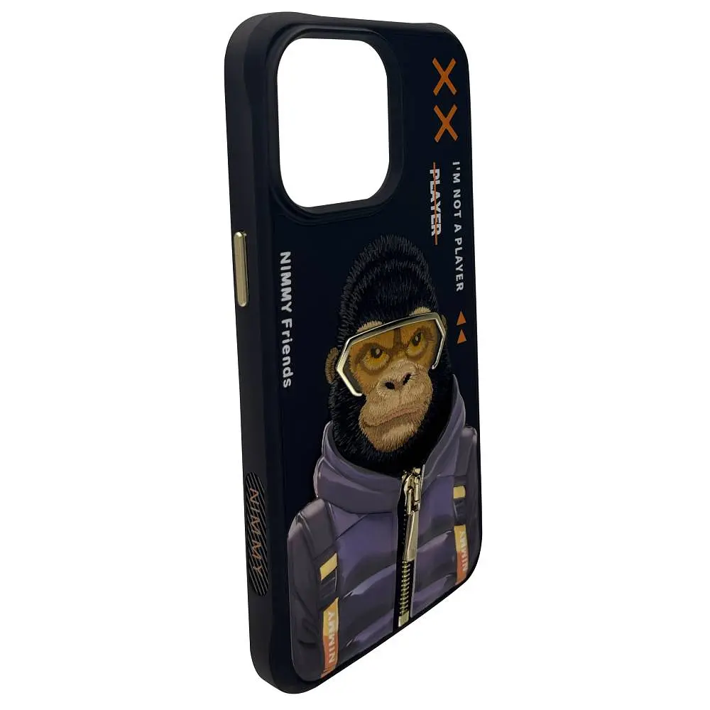 Чохол Nimmy 3D Matal Buttons Apple iPhone 15 Gorilla Black - фото 3