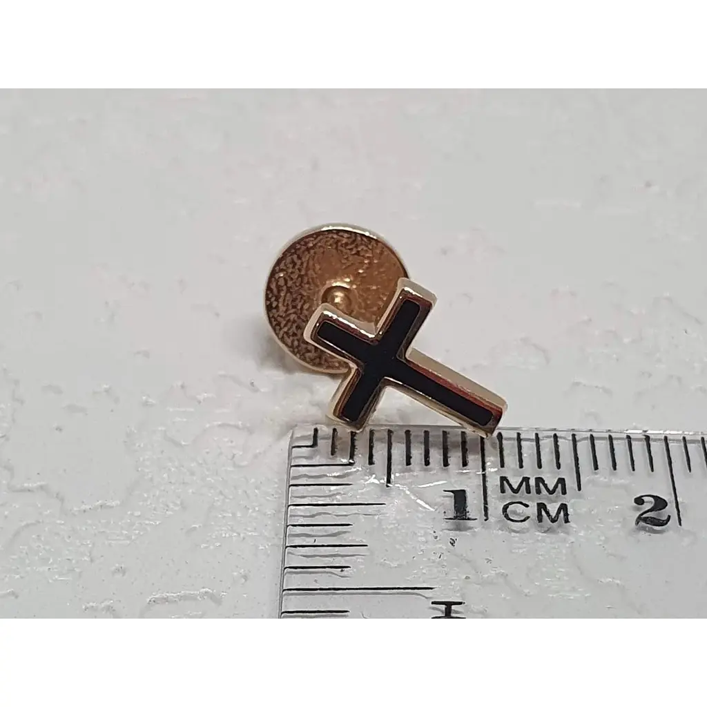 Золотая моносерьга Империя золота Крестик с эмалью. СП952И - фото 5