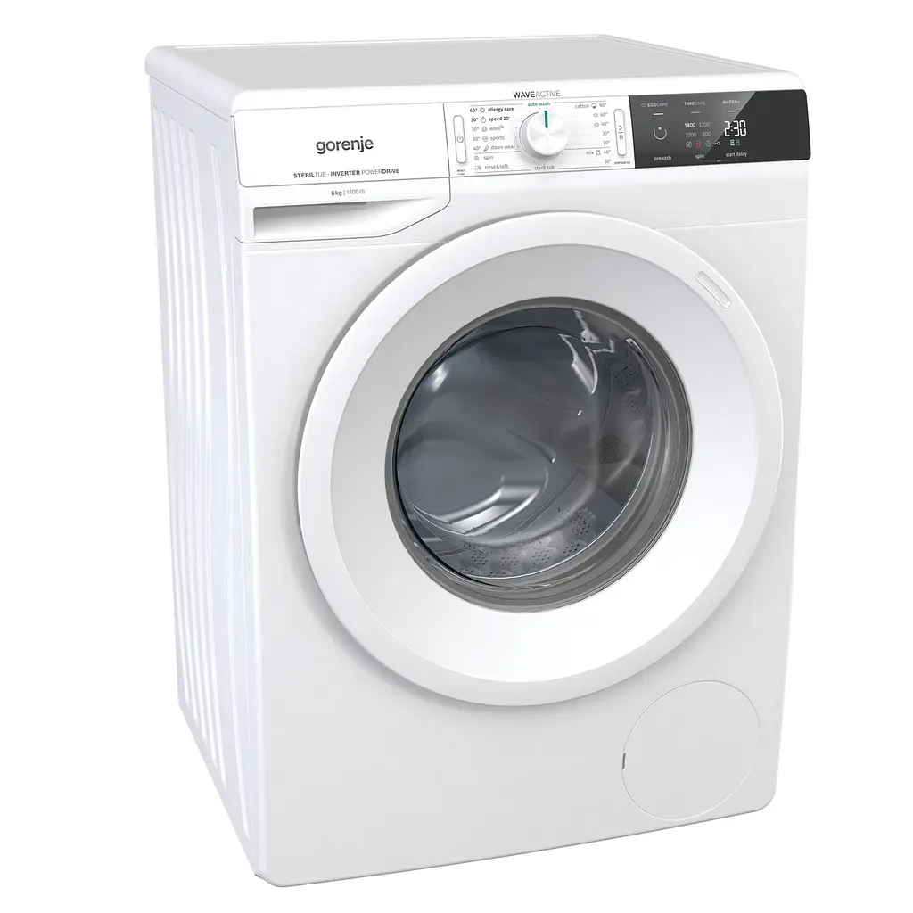 Стиральная машина Gorenje с фронтальной загрузкой WEI843, 8кг, 1400, A+++, глубина 54.5см, Дисплей, Белый (WEI843) - фото 3
