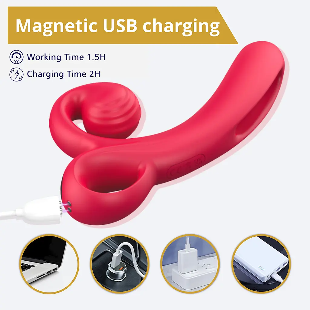 Вибратор Erospace Sweet Play A4 18.2 см красный - фото 12