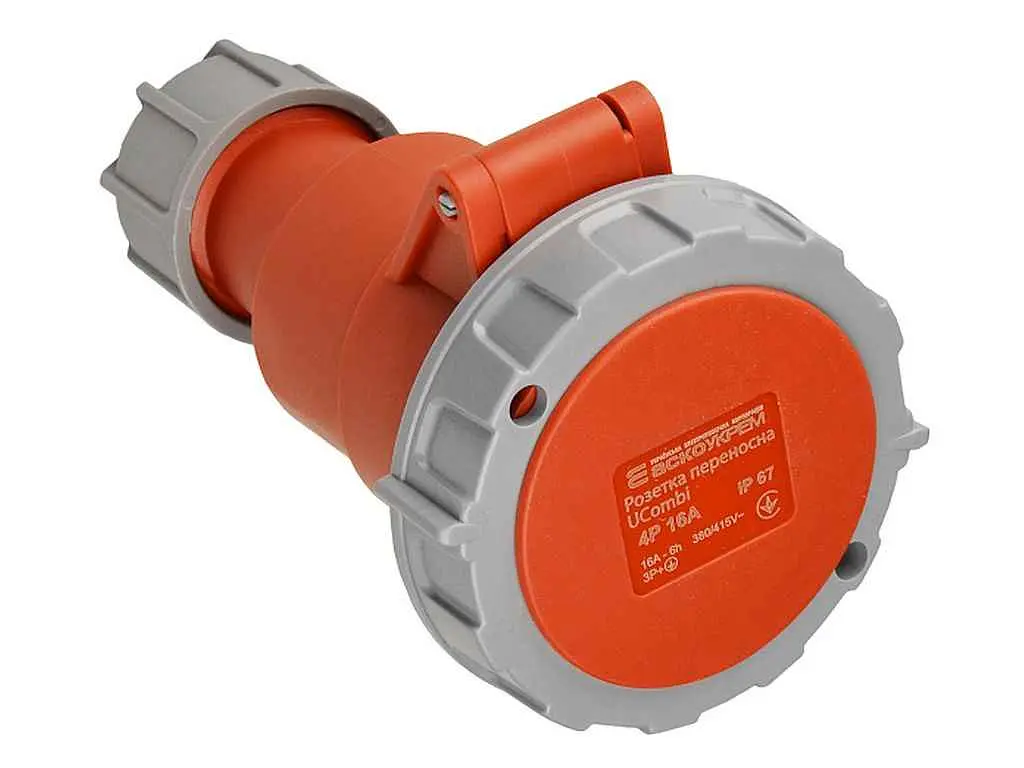 Розетка переносна АСКО серії UСombi 3P 63A IP 67 - фото 2