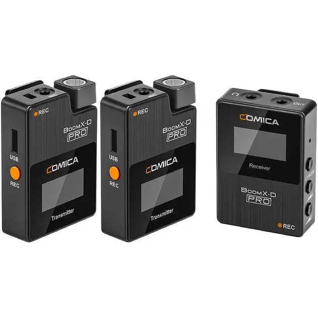 Беспроводная микрофонная система Comica BoomX-D PRO D2 Black микрофон-рекордер - фото 6