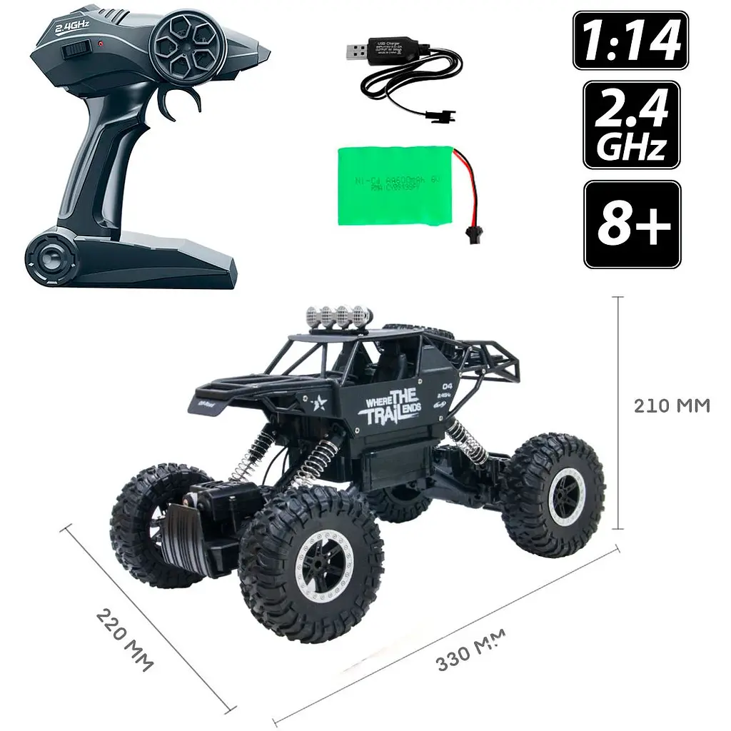 Машинка на радіокеруванні Sulong Toys Off-Road Crawler Where the trail ends чорна (SL-121RHMBl) - фото 7
