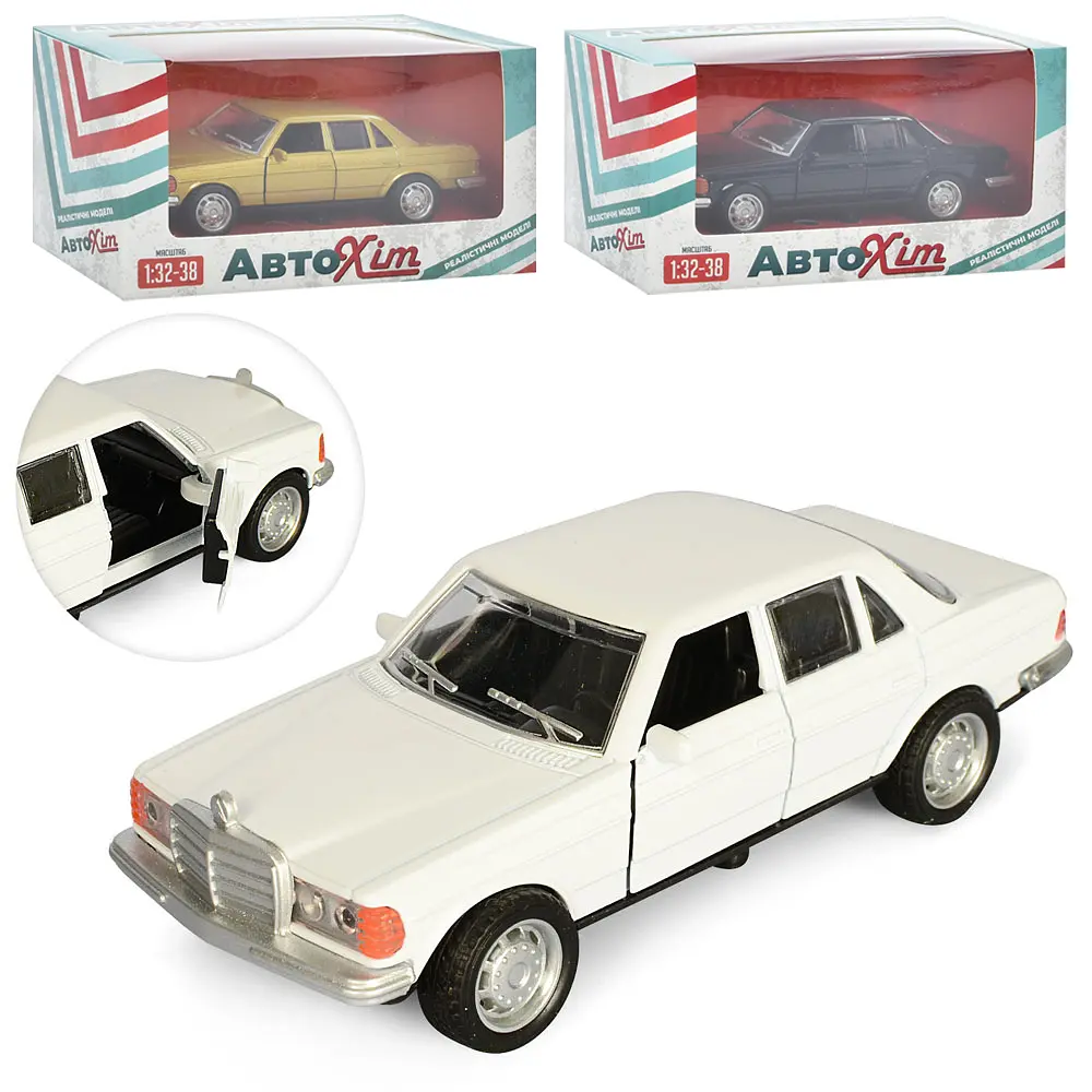 
Машинка металева Mercedes-Benz W123 1:32 інерційна гумові колеса 12 см - фото 4