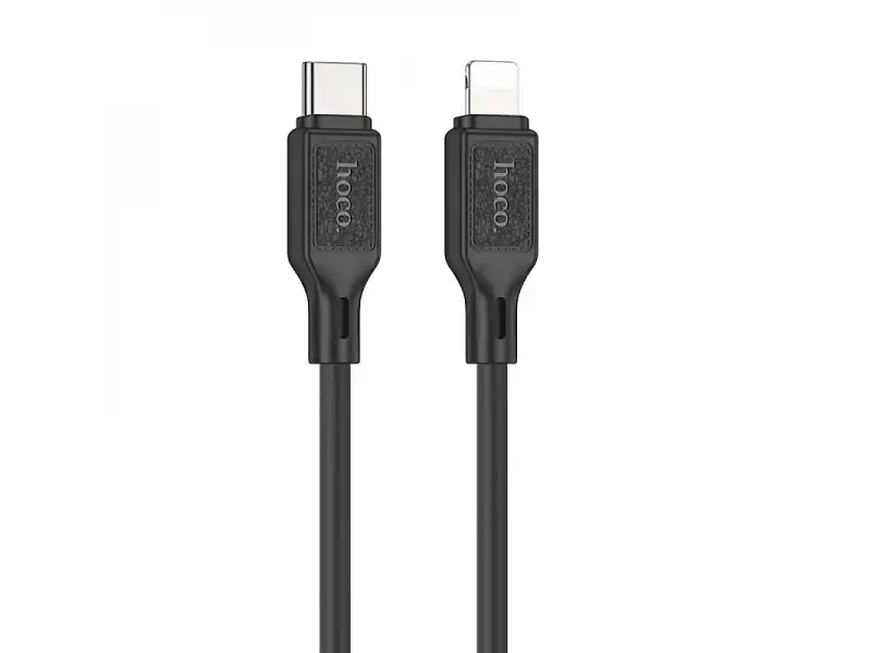 Кабель Hoco X90 Cool silicone USB Type-C to Lightning 1m Black (6931474788382)