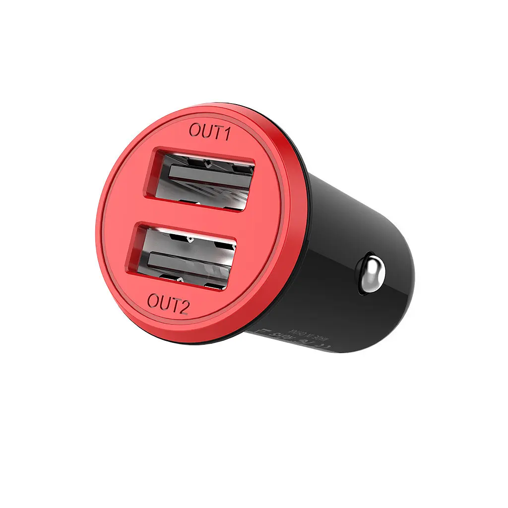 Зарядний пристрій ColorWay 2xUSB AUTO ID 3.4 А (17 Вт) червоно-чорний (CW-CHA026-BK) - фото 2