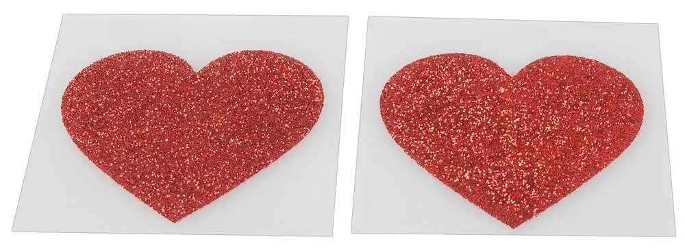 Наклейки для сосків Cottelli Accessoires Titty Sticker Heart червоний - фото 4