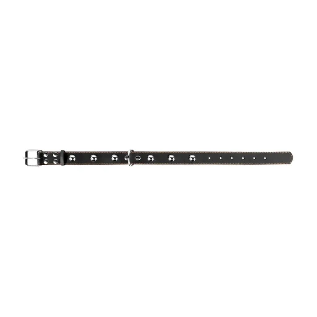 Нашийник Collar одинарний з прикрасами, 48-63х3,5 см, чорний - фото 3