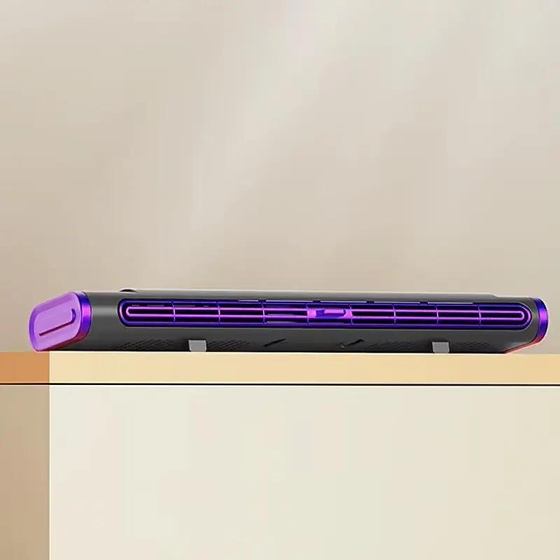 Настольный вентилятор F3 Tower Fan 3 speeds with battery 1200 mAh Purple - фото 4