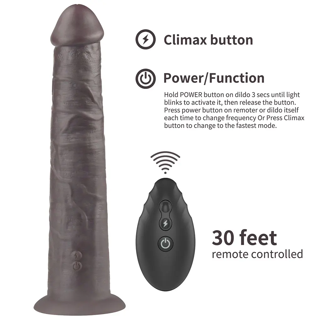Вибратор Lovetoy Dual-Layered Silicone Nature Cock 10apos;apos; 25.3 см (черный) - фото 15