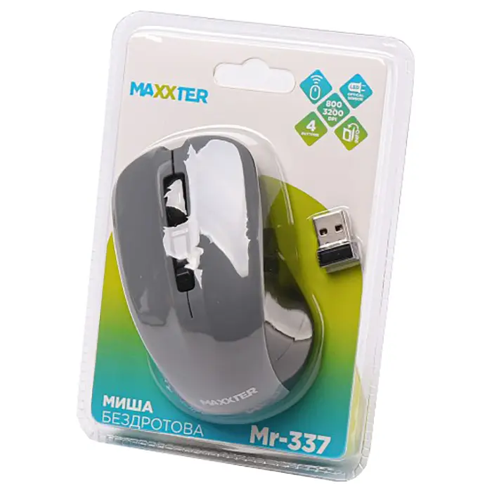 Миша Maxxter MR-337 Grey USB - фото 4
