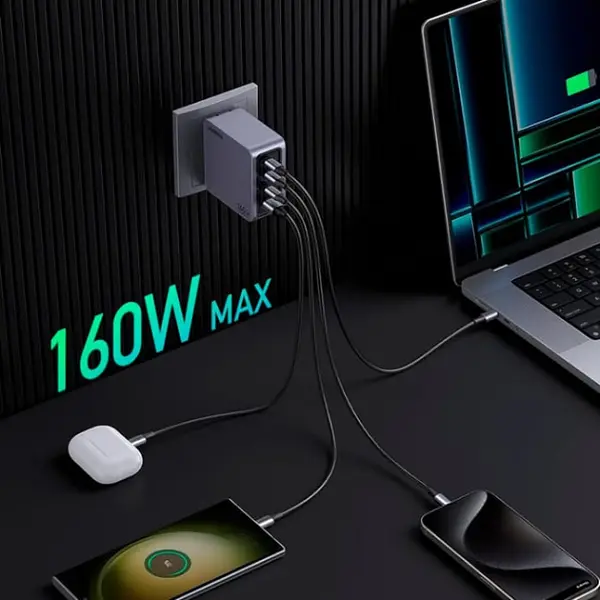 Зарядний пристрій Ugreen Nexode 160W Gan X763 - фото 3