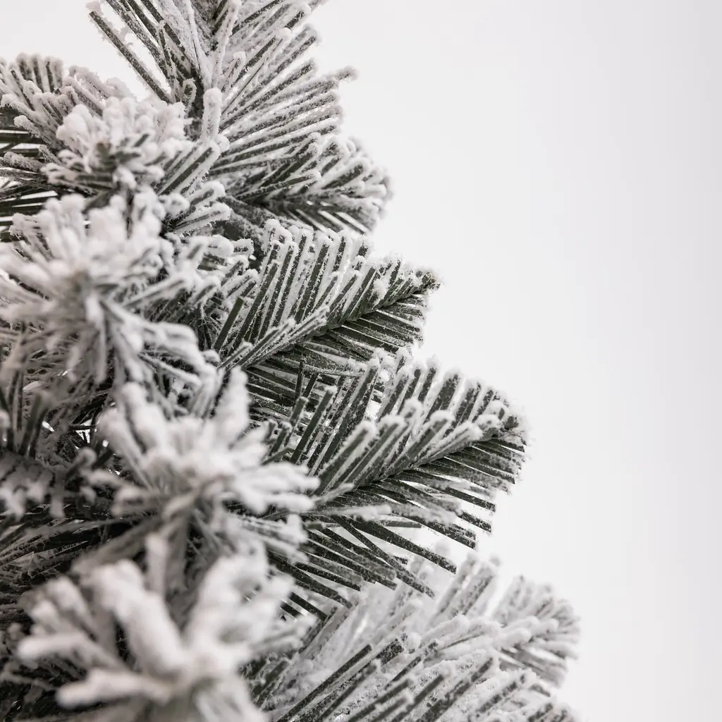 Искусственная новогодняя декоративная мини елка «Полонинская» зимняя на деревянной подставке 25 см Lugi SOK-M-04-1 - фото 3