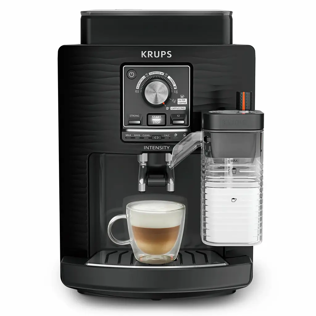 Krups Кофемашина Krups Intensity Milk 1.7л, зерно, автомат.капучинатор, авторецептів - 4, чорний - фото 2
