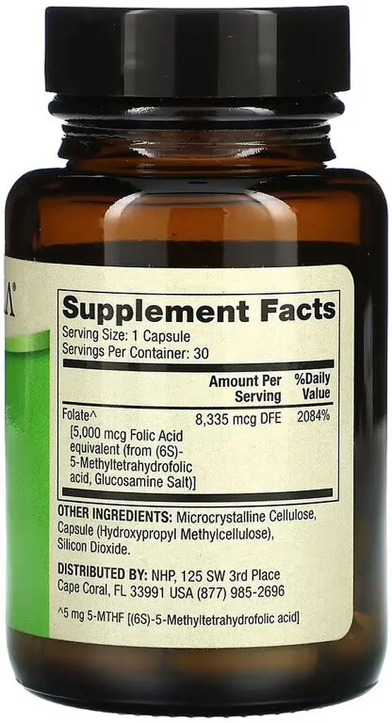 Витамин B9 Dr. Mercola Methyl Folate 5 mg, 30 капсул - фото 2