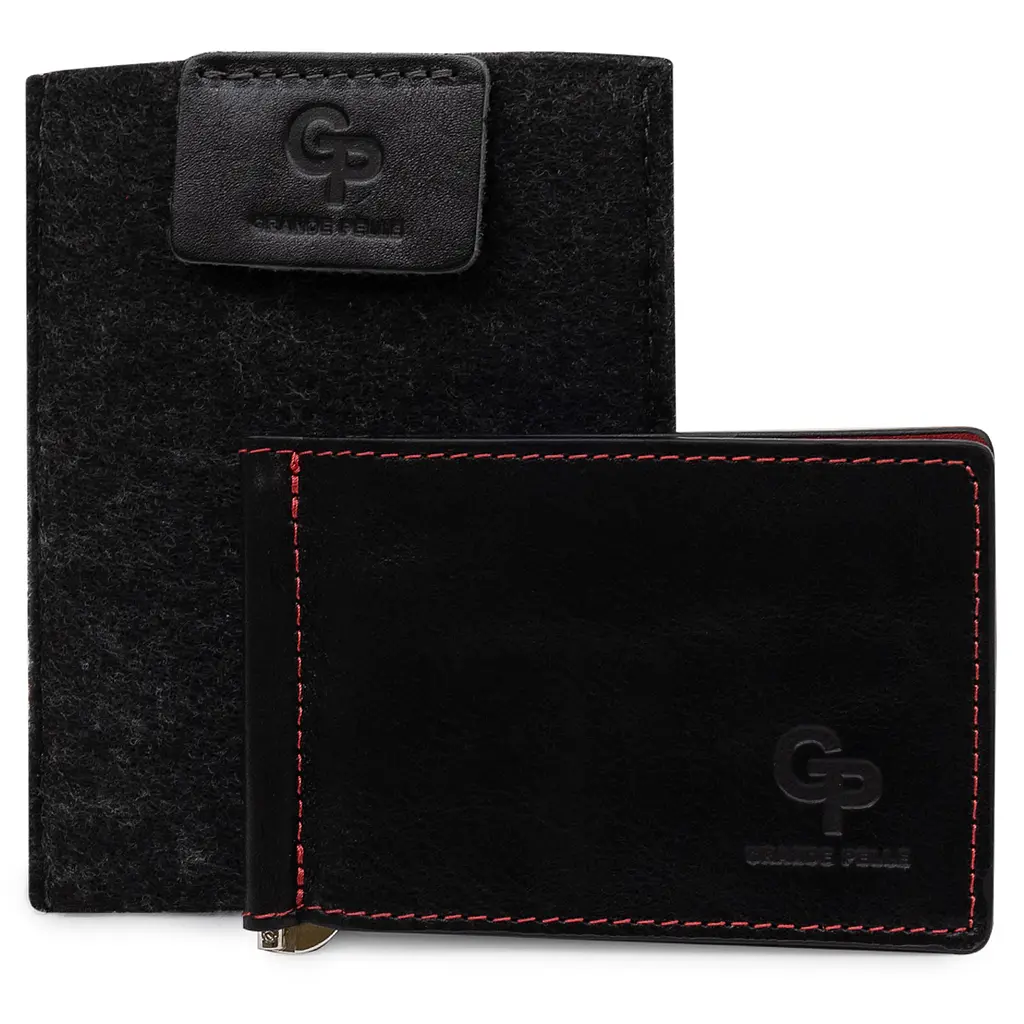 Зажим для денег кожаный GRANDE PELLE 12х8х0.7 см acs0018644 - фото 6
