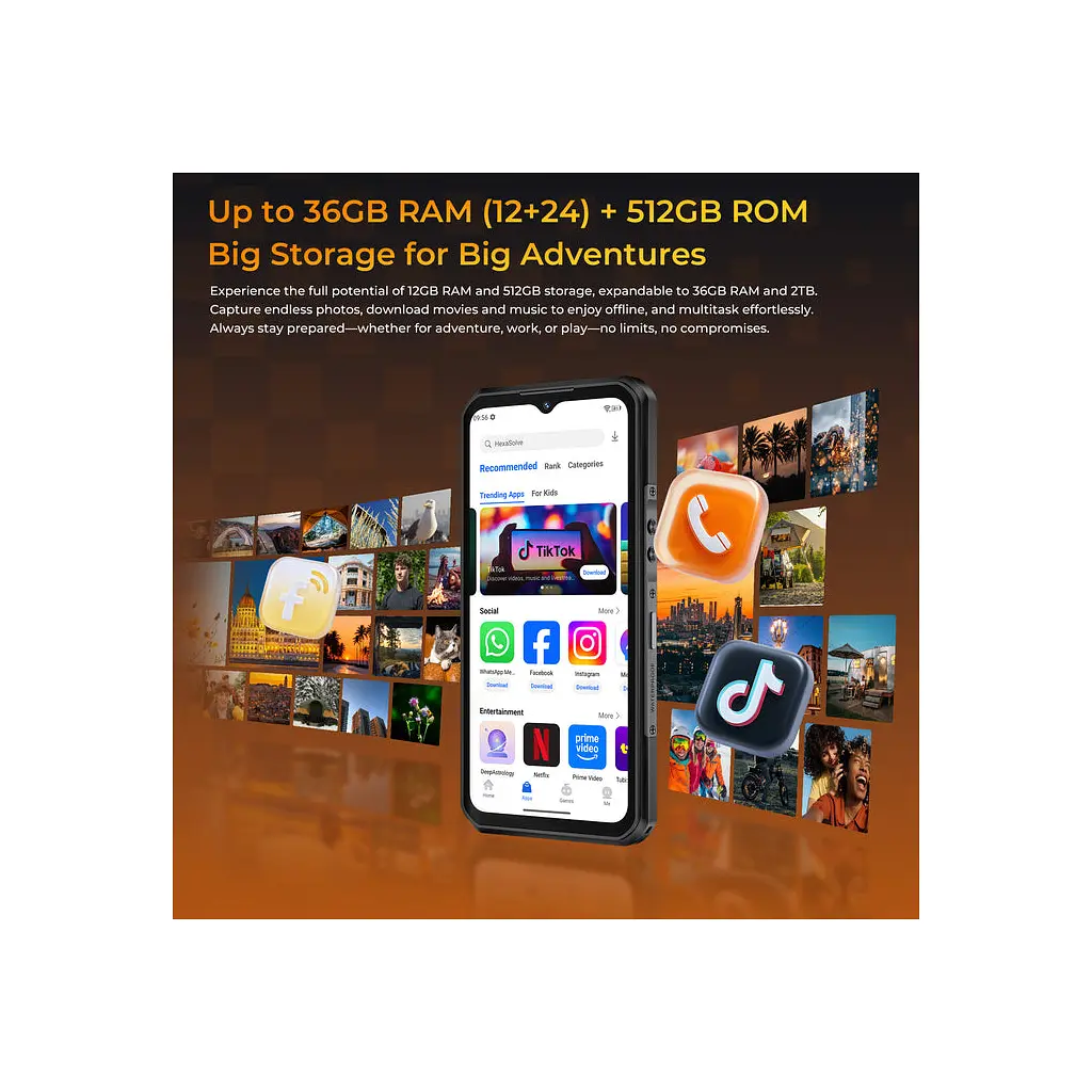 Мобільний телефон OUKITEL WP66 12/512GB Orange (6941749856845) - фото 10