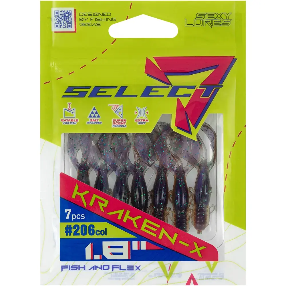 Силікон Select Kraken-X SE 1.8" 206 (7 шт/уп) - фото 2