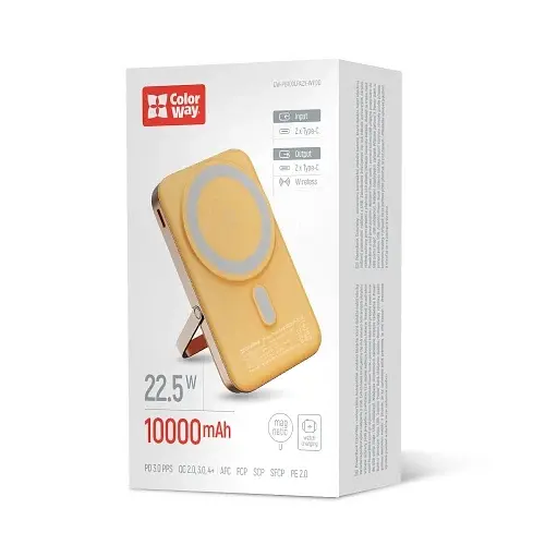 Універсальна мобільна батарея 10000 mAh, Amber, 22.5 Вт ColorWay teh0027623 - фото 5