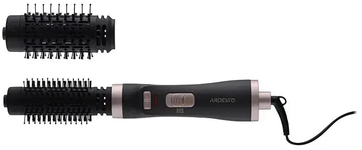 Фен-щітка Ardesto HD-C100 з керамічним покриттям 2 насадки 100Вт Холодний обдув Чорний/Пудровий - фото 4