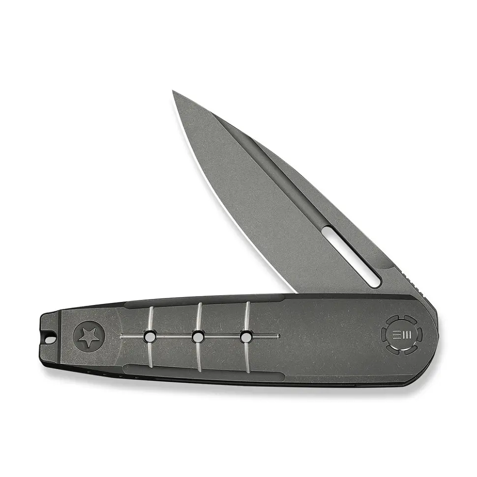 Ніж складаний туристичний Weknife Hull (9.9 см) Bohler M390 / Titanium сірий - фото 3