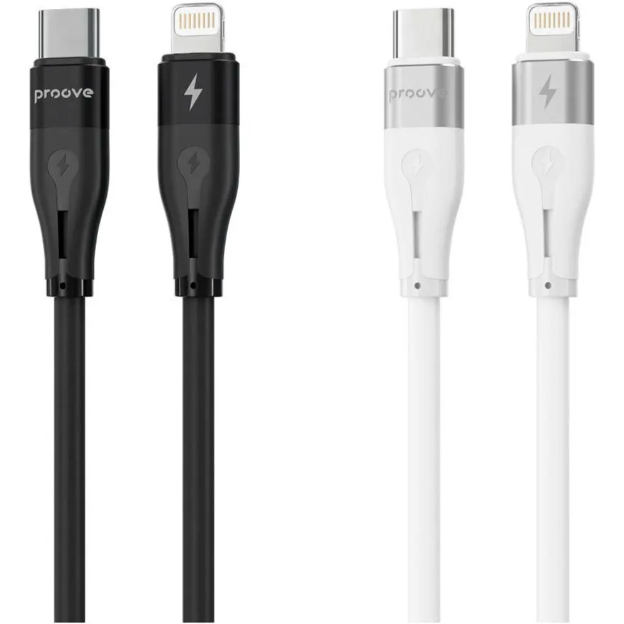 Кабель Proove Soft Silicone USB-C to Lightning 27W 1m White (CCSO27002102) [130631] - фото 5