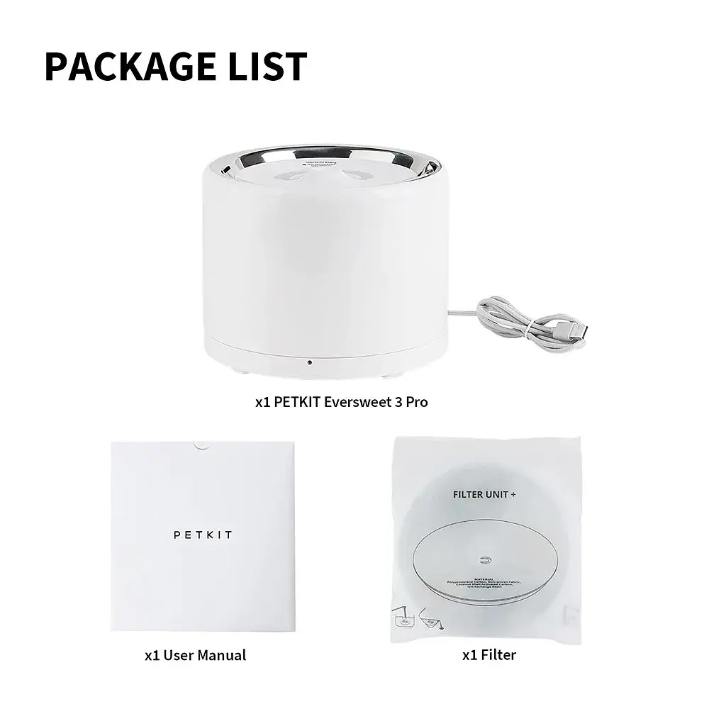 Поїлка PETKIT Eversweet 3 PRO Smart Pet Drinking Fountain P4108 White - фото 4