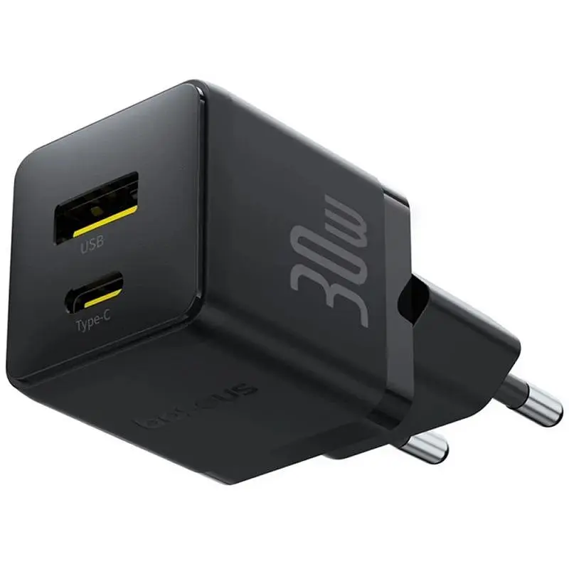 МЗП Palm Fast Charger 30W (1USB-A/1C) (P1011160A) Cluster Black Baseus teh0029602 - фото 5