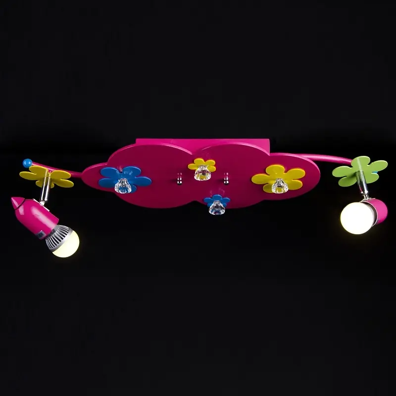 Люстра Brille потолочная деревянная для детской E14 40W Mix (KL-400C/2) - фото 2