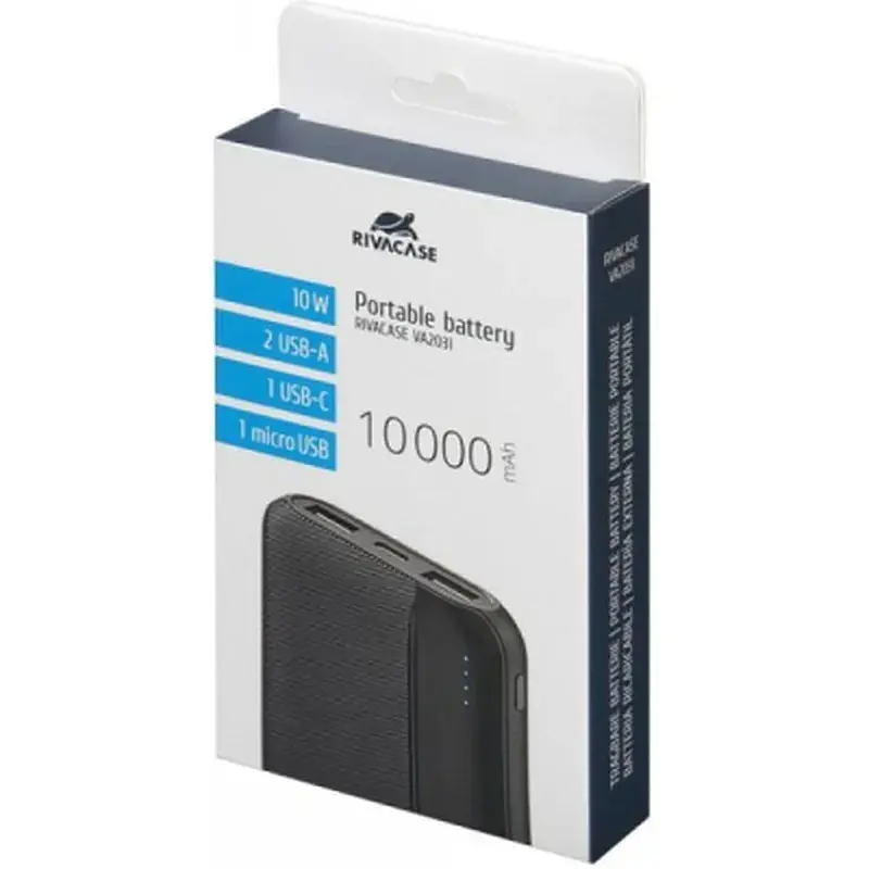 Батарея універсальна RivaCase 10000mA, 10W, black (VA2031) - фото 11