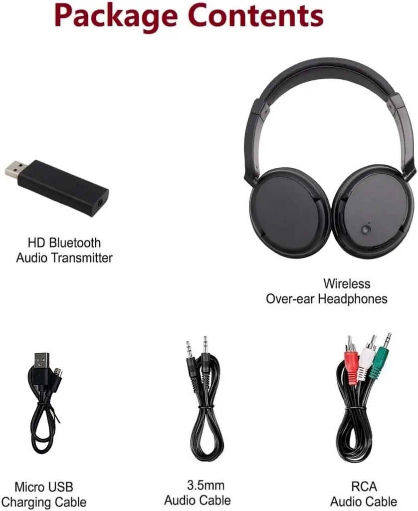 Бездротові Bluetooth-навушники Hi-Fi для телевізора, ПК та смартфона - фото 2