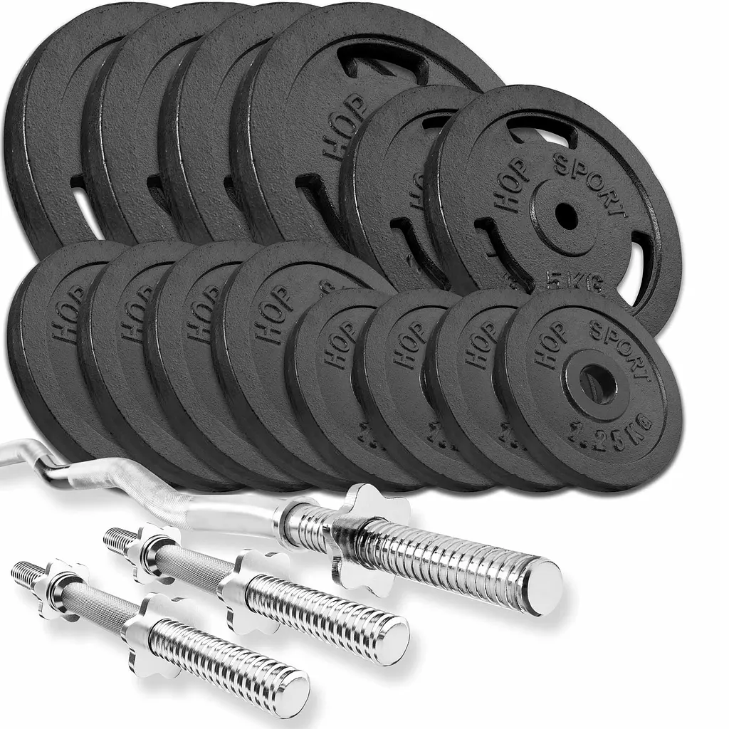 Набір STRONG 77кг з W-подібним і гантельними грифами - фото 8