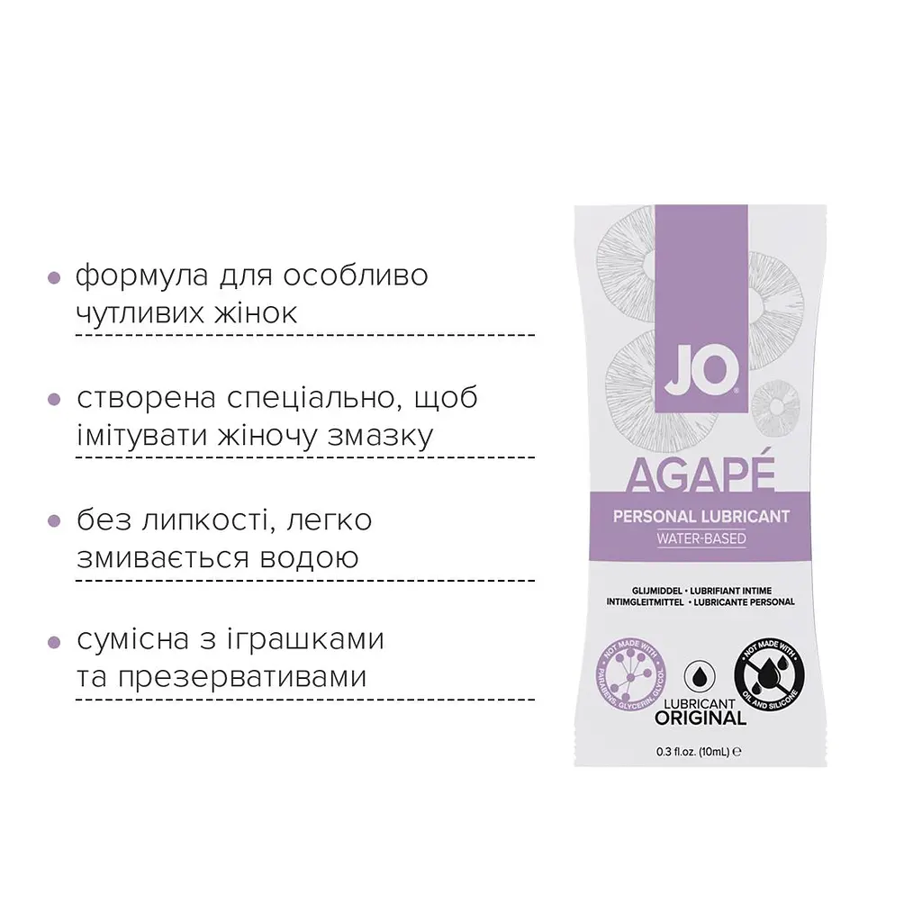 Набір лубрикантів Foil Display Box – JO Agape Lubricant – 12 × 10ml - фото 4