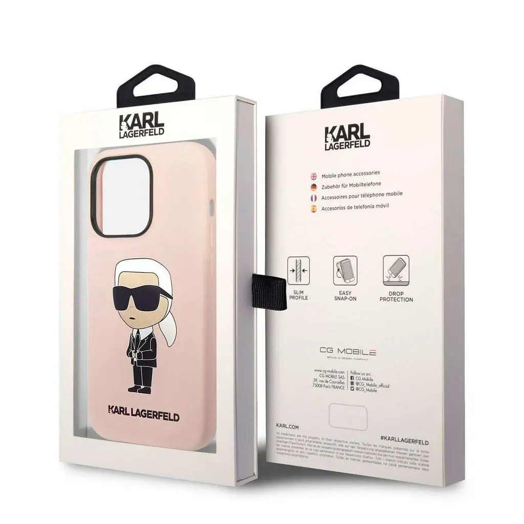 Чехол Karl Lagerfeld Liquid SilicOne Ikonik NFT для iPhOne 14 Pro Max Pink - фото 6