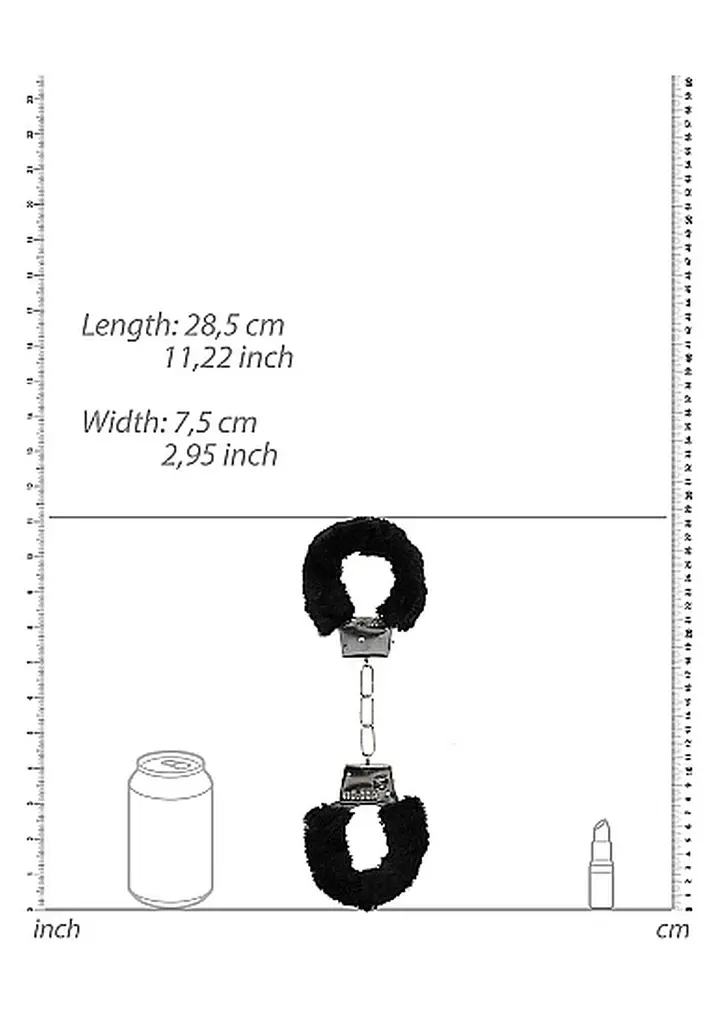 Наручники Ouch! Handcuffs Furry (чорний) - фото 5
