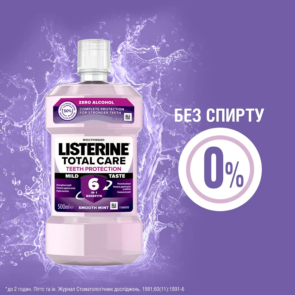 Ополіскувач для порожнини рота Listerine Total Care 500 мл - фото 6
