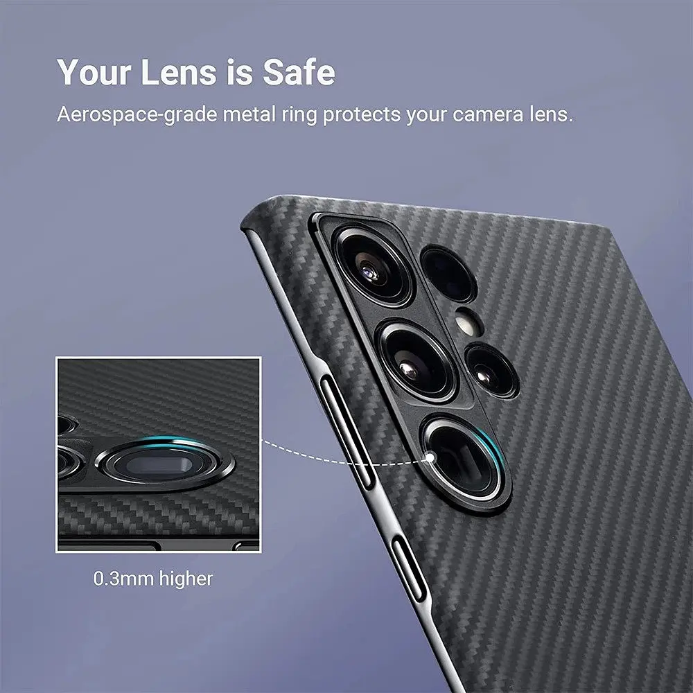 Оригінальний протиударний чохол для Samsung Galaxy S23 Ultra Pitaka MagEZ MagSafe Case 3 Twill Black/Grey KS2301U - фото 12