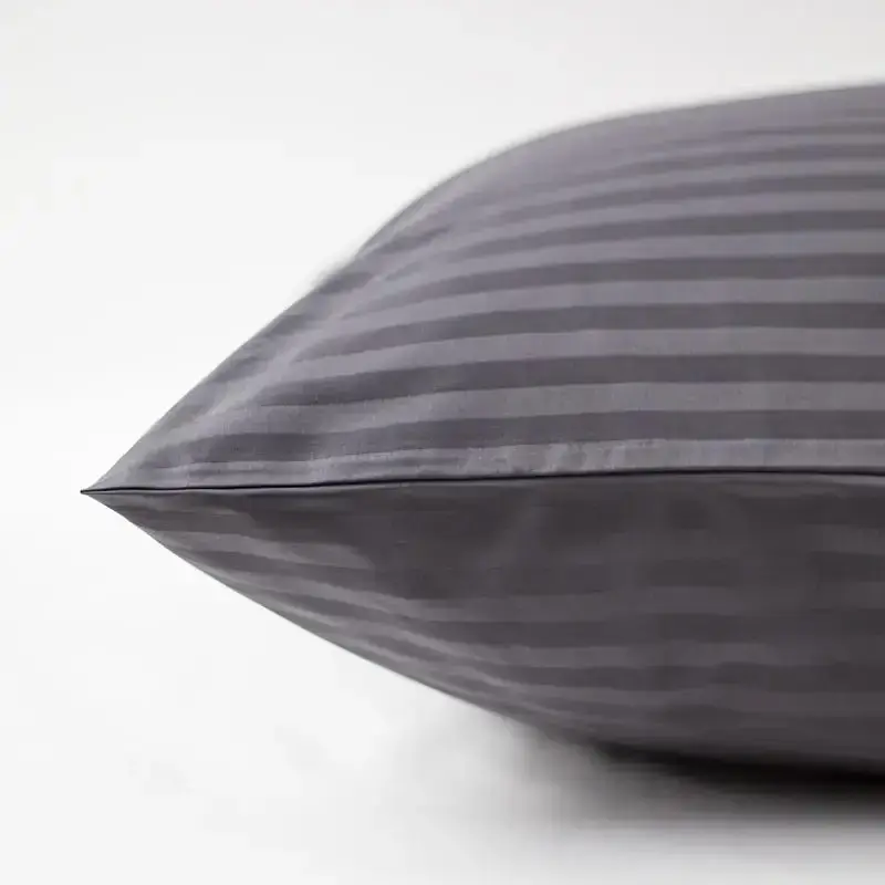 Постільна білизна євро ТЕП СТРАЙП САТИН PREMIUM Graphite 2-04800_34074 200х215 см графітова - фото 4
