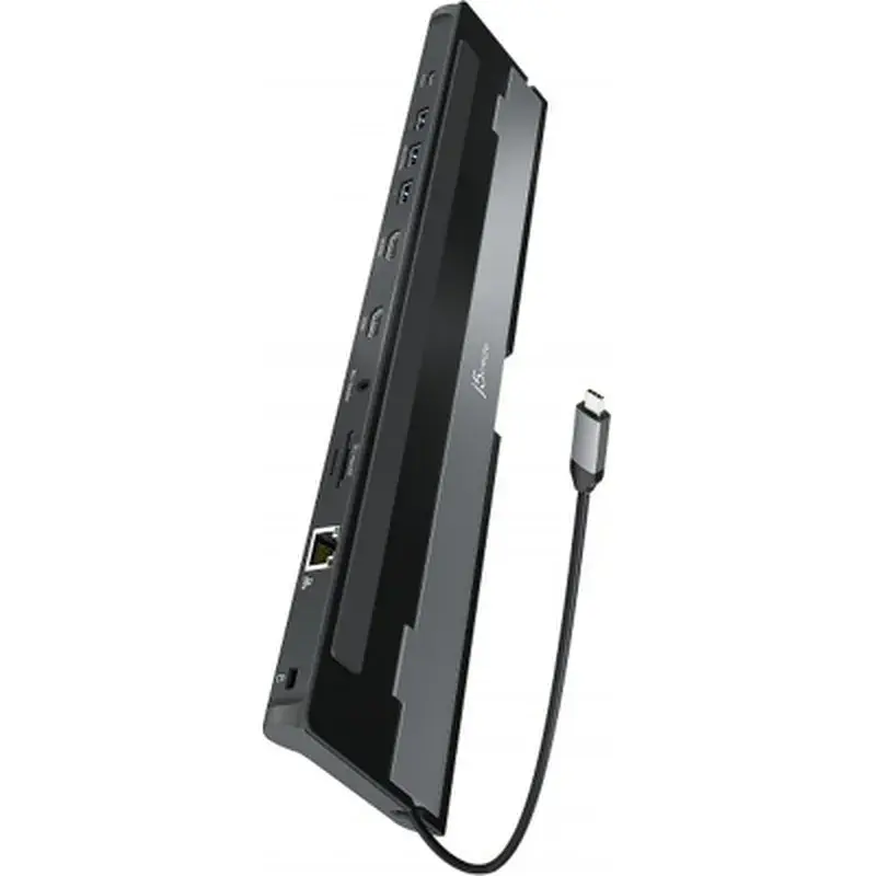 Порт-реплікатор J5create Dock-Station USB-C 10-in-1 (HDMI/PD/USB-A/USB-C/LAN/картридер/audio) (JCD542-N) - фото 7