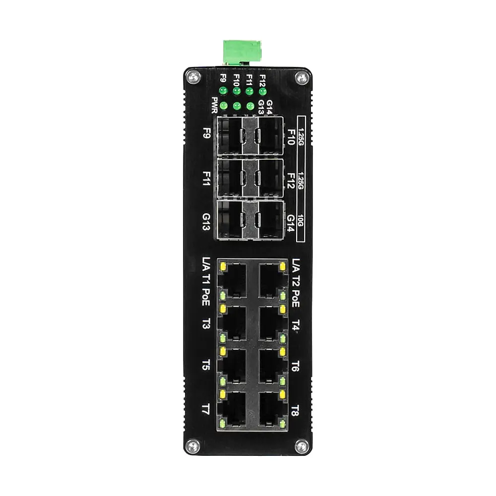 PoE-комутатор 14-портовий керований L2+ E-LINK ETH-IMC2408MP гігабітний з 8 портами PoE, 240W (73-00150) - фото 2