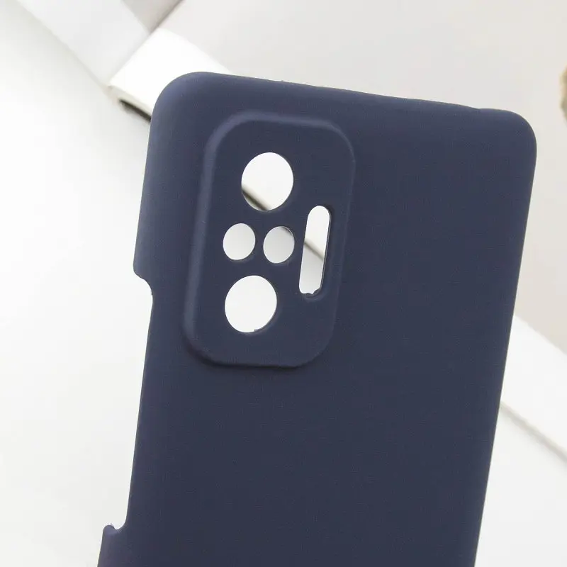 Чохол Silicone Cover Lakshmi Full Camera (AAA) для Xiaomi Redmi Note 10 Pro / 10 Pro Max Темно-синій / Midnight blue - фото 4
