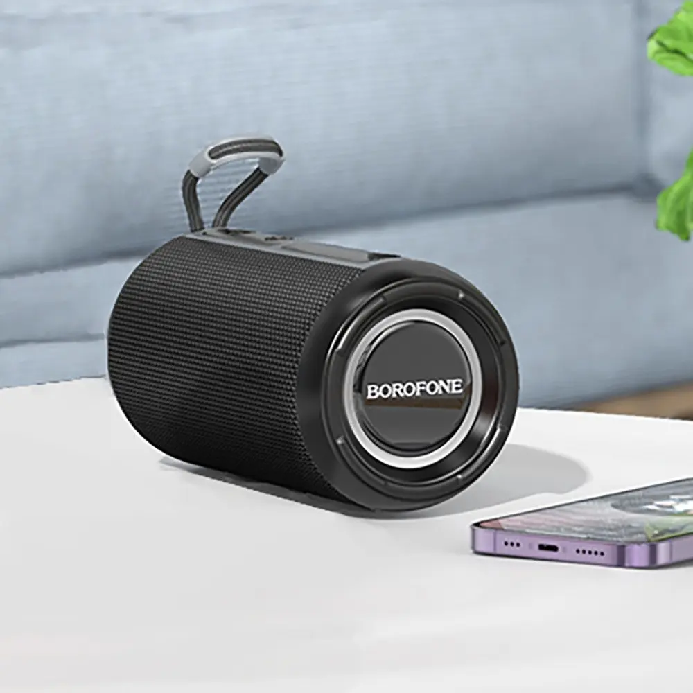 Портативний bluetooth колонка Borofone BR37 TWS з LED підсвічуванням чорний - фото 4