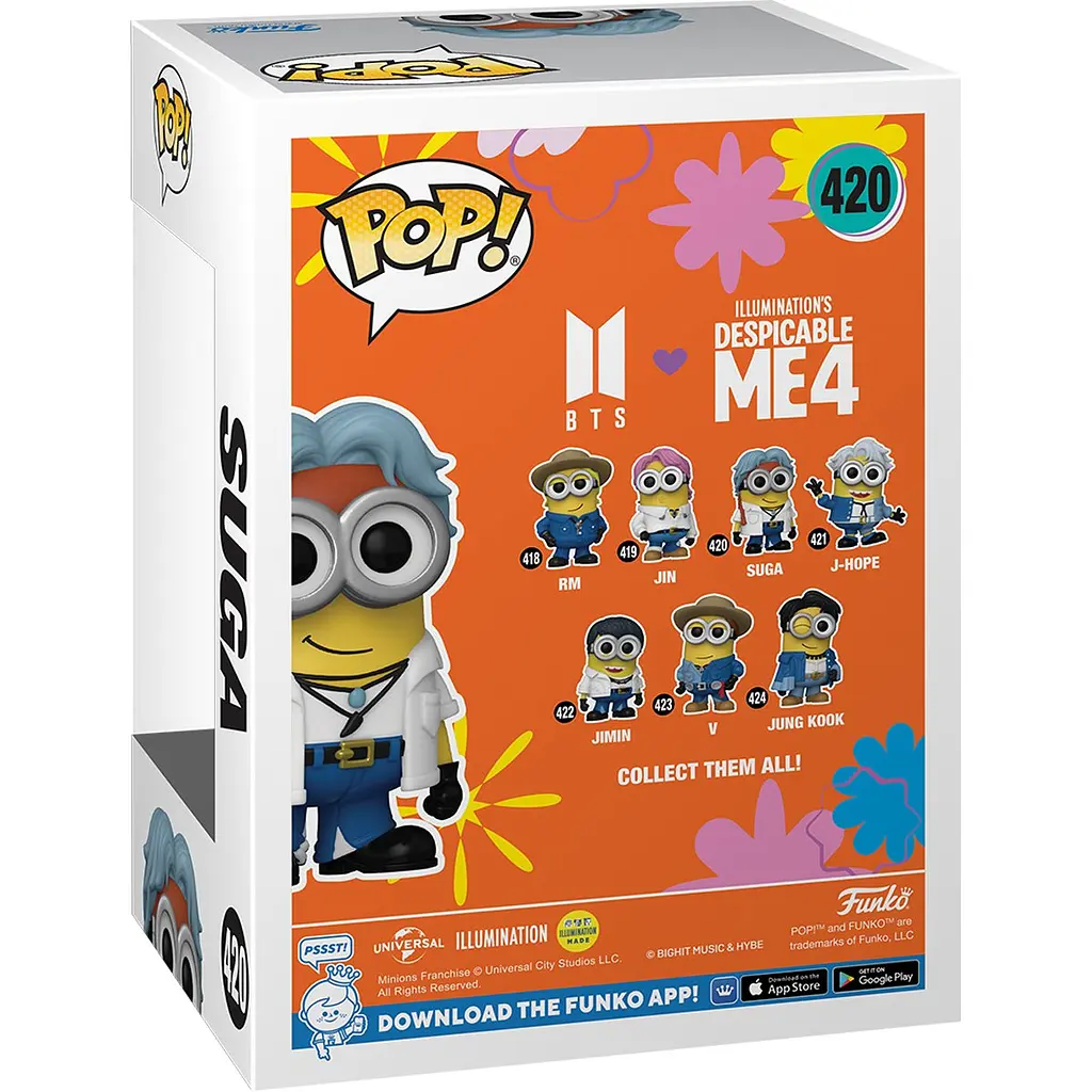 Фігурка Funko POP Rocks: Minions X BTS - Suga det0018174 - фото 3