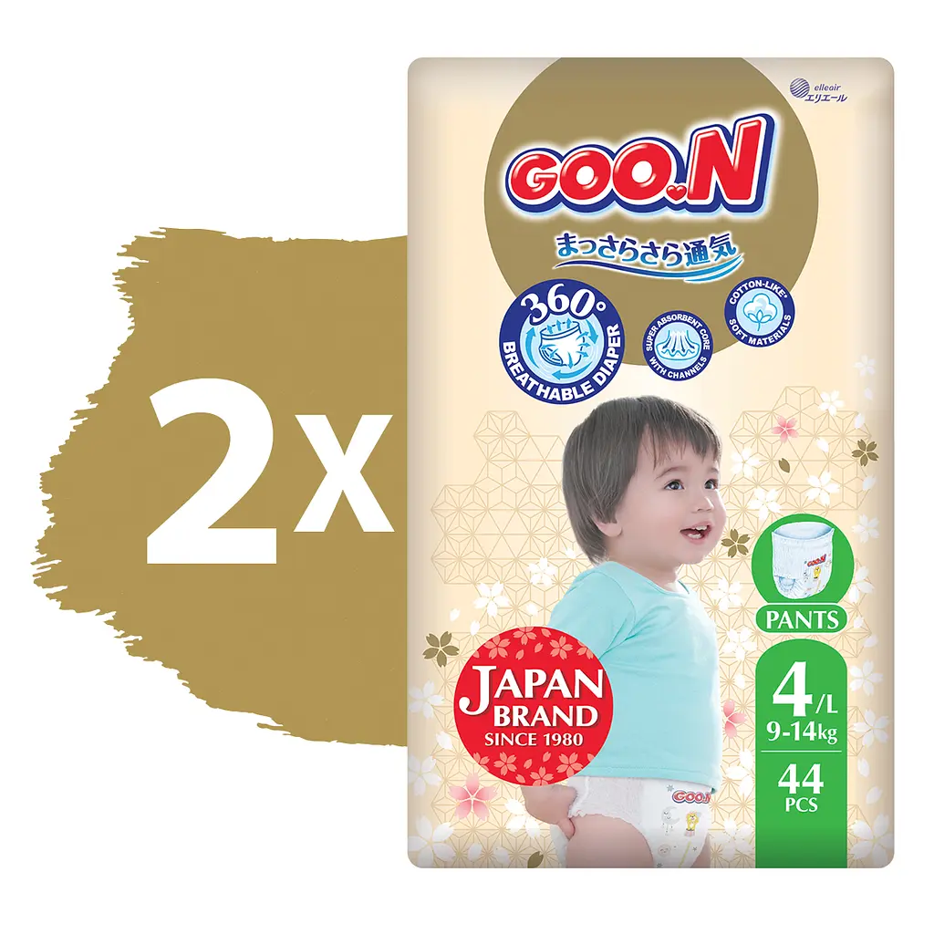Трусики-підгузки Goo.N Premium Soft розмір 4(L) 9-14 кг доу-пак 88 шт. - фото 2