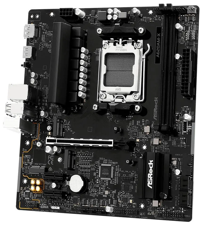 Материнська плата AsRock A620AM-X (A620AM-X) (Socket AM5, AMD A620A, Micro-ATX) - фото 3